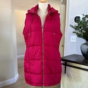 Maurices Red Puffer Vest, Size L